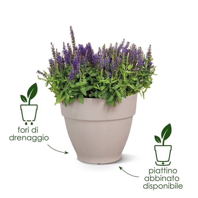 vibia campana round 20cm porpora acero